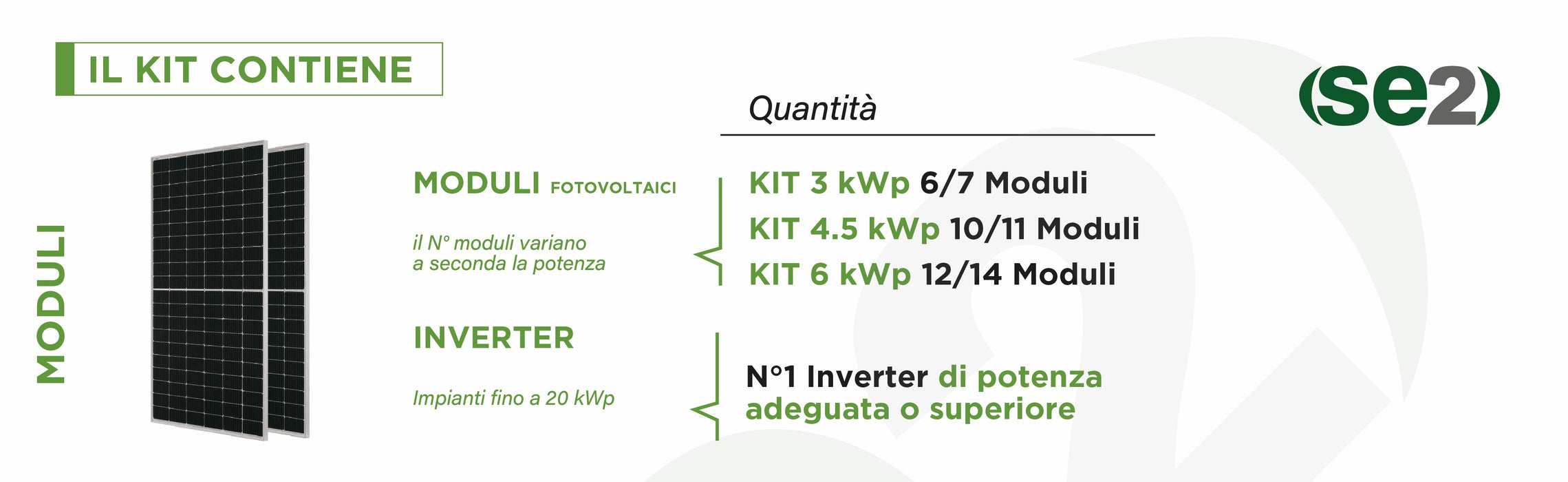 #Kit Impianto Fotovoltaico con Moduli Trinasolar da 3,0 a 20,0 kWp